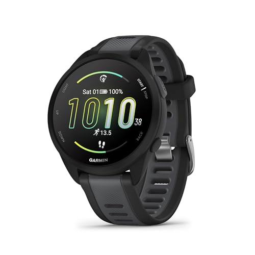 Garmin Forerunner 165 Music, Running Smartwatch, Colorful AMOLED Display, Training Metrics and Recovery Insights, Music on Your Wrist, Black