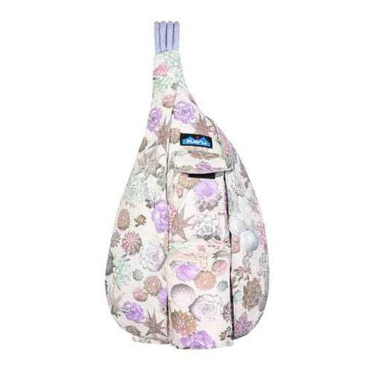 KAVU Original Rope Sack Sling Crossbody Backpack - Succulents
