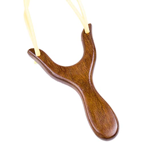 BASUNE Slingshot Y-Shaped Rosewood Wooden Slingshot Toy for Kids Slingshot with Rubber Bands for Hunting Catapult Game