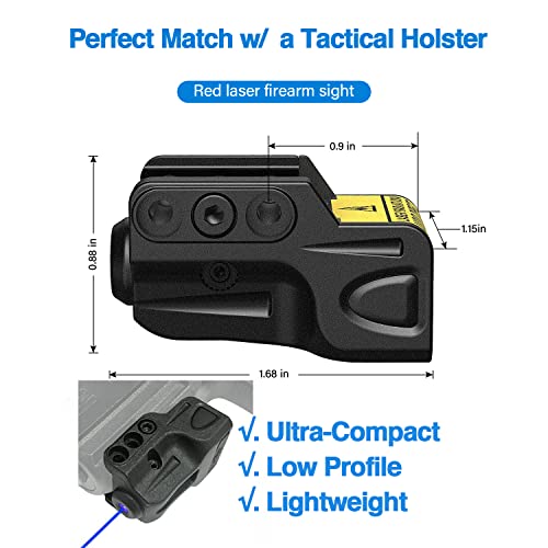 Gmconn Blue Laser Sight for Pistol Low Profile Blue Beams for Guns Handguns with 0.9 Inch Installation Space