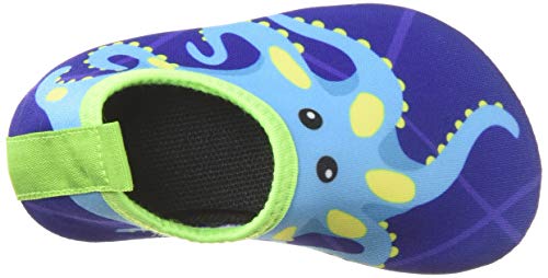 Toddler Kids Swim Water Shoes Quick Dry Non-Slip Water Skin Barefoot Sports Shoes Aqua Socks for Boys Girls Toddler, Blue Octopus, 7 Toddler