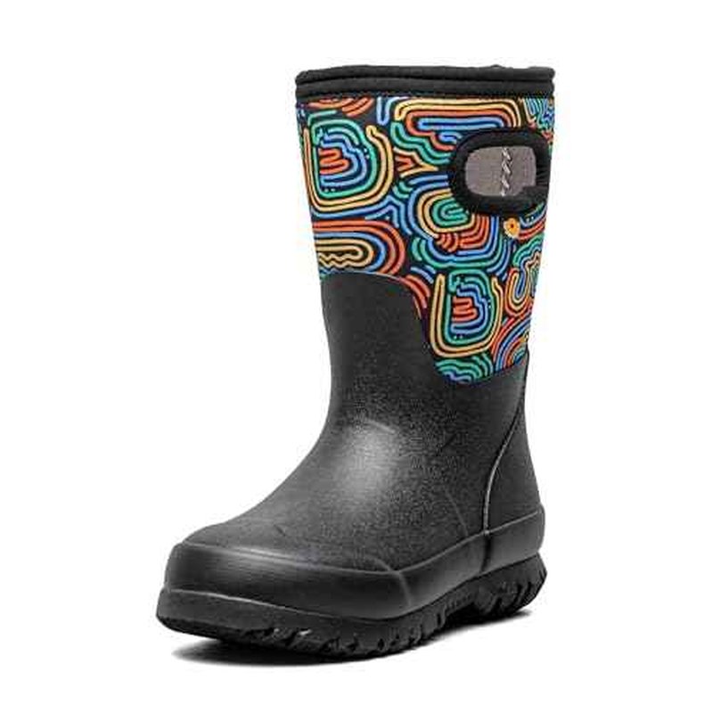 BOGS Grasp Kids Waterproof Rain Boots ? Insulated for Winter, Snow & Mud with Easy Pull-On Handles for Toddlers, Boys & Girls, All-Weather Protection