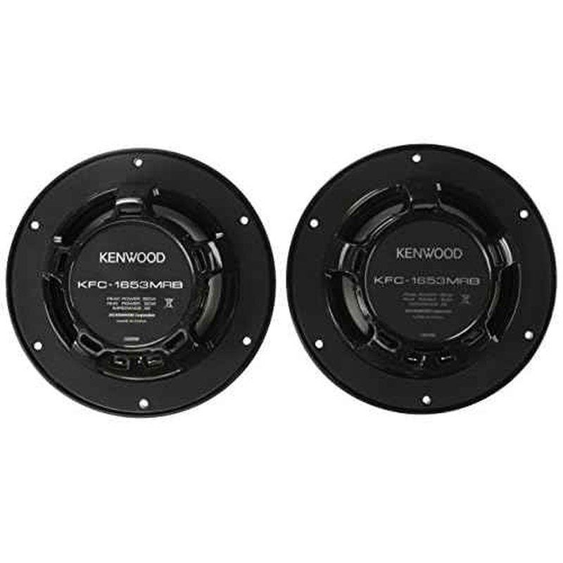 Kenwood KFC-1653MRB 6.5" Black Marine 2 Way Speakers 150 Watts