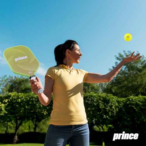 Prince - Pickleball Set for 6 Players with Paddles, Precision Engineered Pickleball Balls with 40 Holes Pattern, Ideal for Sports Enthusiasts