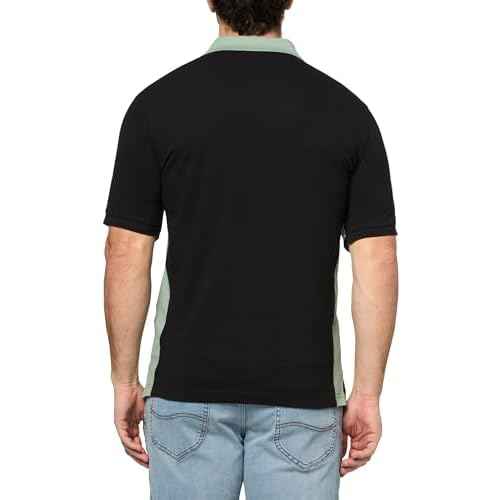 KARL LAGERFELD Paris Men's Collared Short Sleeve Color Blocking Polo
