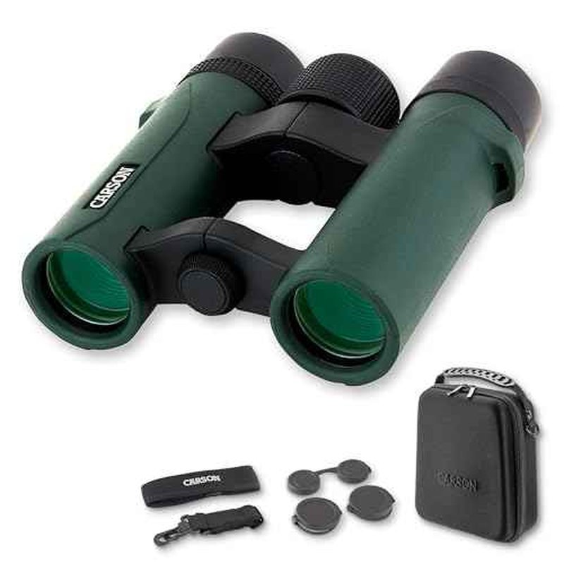 Carson RD Series 8x26mm Open-Bridge Waterproof Compact Binoculars (RD-826), Green