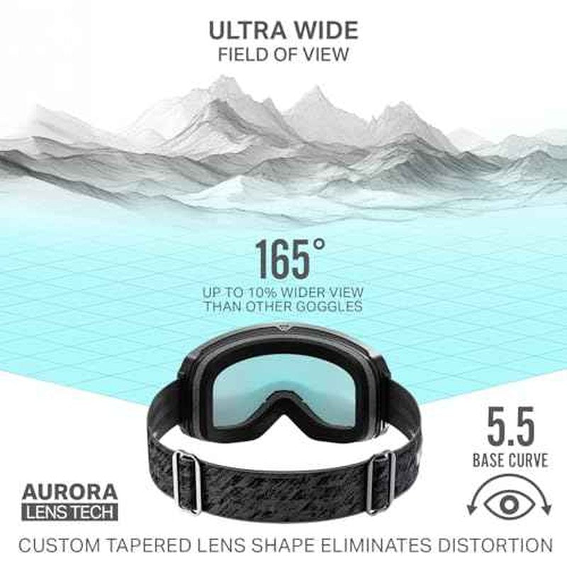 Wildhorn Cristo Ski Goggles Men Women 100% UV Anti-Fog OTG Snowboard Goggles- US Ski Team Official Supplier- Snow Goggles