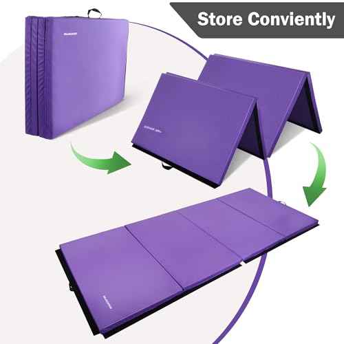 Fitvids Exercise Tumbling Gymnastics Mat, 4'x8'x2" Gym Workout Mat
