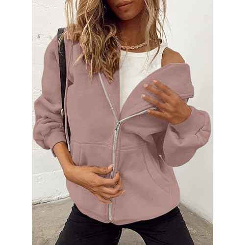PRETTYGARDEN Women's 2025 Zip Up Y2K Hoodies Casual Long Sleeve Sweatshirts Fall Spring Track Jackets with Pockets