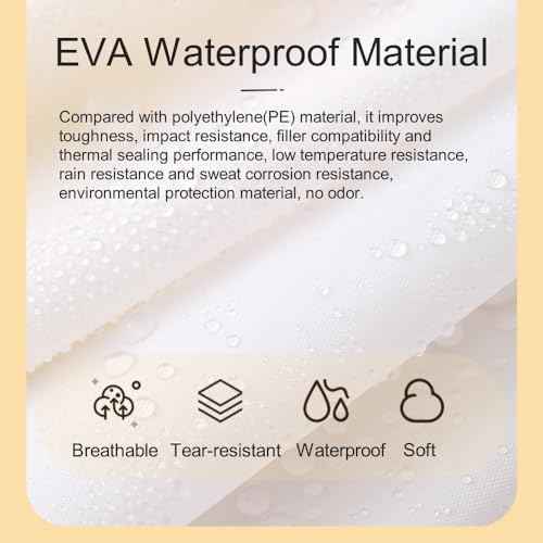 Rain Ponchos for Adults, Reusable Waterproof Hooded EVA Rain Coats Rain Jackets Rainwear for Women Men, Pack of 2