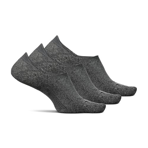 Feetures Elite Light Cushion Invisible Socks - Anti-Slip Sport Sock Liner with Targeted Compression