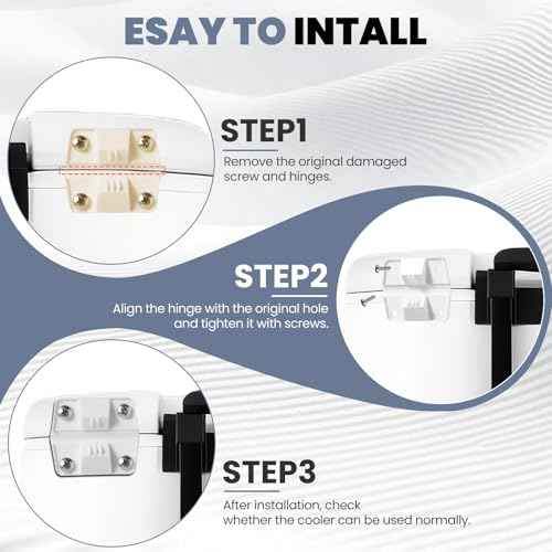 Cooler Plastic Hinges Replacement (6 Pack) Fit for Coleman Coolers Parts, Cooler Hinges Kit for Rubbermaid Parts Ice Chest (with Screws)