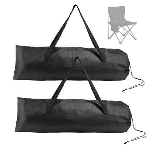 2pcs Camping Chair Replacement Bag, 43.31x14.96in Portable Folding Large Storage Bag with Double-Handle Straps and Drawstring for Hammock Yoga Mat Poles Tent Travel Accessories(No Chair Included)