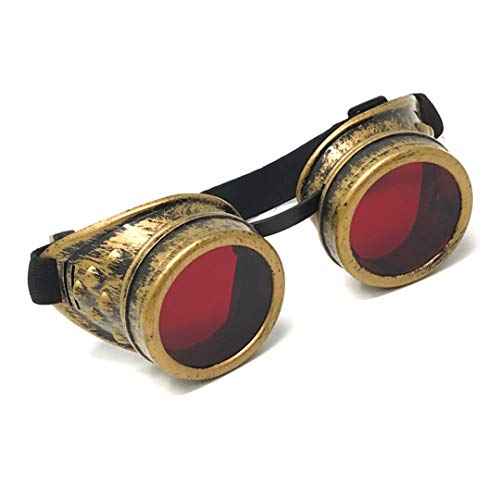 Steampunk Victorian Goggles Rave Glasses in Vintage Gold, Costume Accessory