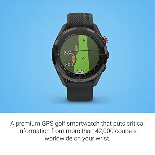 Garmin 010-02200-00 Approach S62, Premium Golf GPS Watch, Built-in Virtual Caddie, Mapping and Full Color Screen, Black