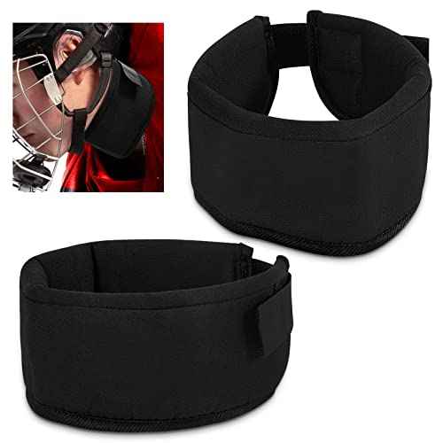 Taiyin 2 Pcs Winter Hockey Neck Guard Sports Cut Resistant Neck Guard Collar Protector for Youth Adult Paintball Ice Hockey Protective Gear, Black