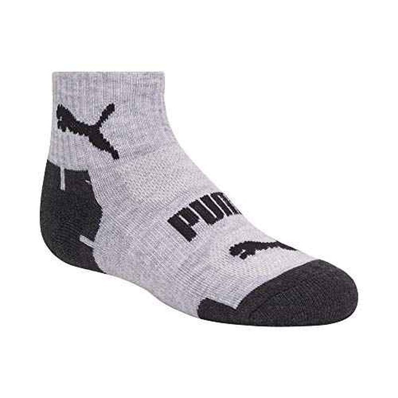 PUMA Boys' 6 Pack Quarter Crew Socks