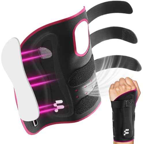Ultra Thin Carpal Tunnel Wrist Brace, Breathable Yoga Fabric with S-Splints for Pain Relief, Tendonitis, Typing & Sleeping, Injury Recovery (Right Hand, M)