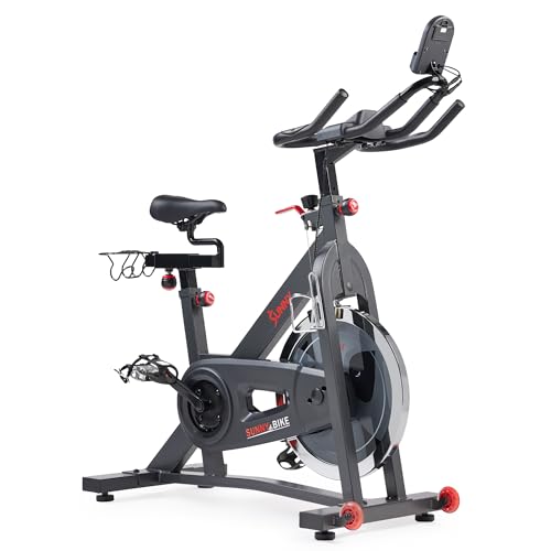 Sunny Health & Fitness Pro II Indoor Cycling Bike with Device Mount and Advanced Display – SF-B1995, Silver