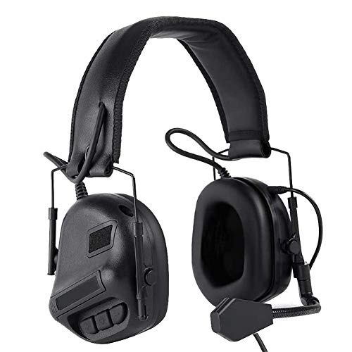 ATAIRSOFT Tactical Headset Wargame Hunting Headphone Without Noise Cancellation Function (Black)