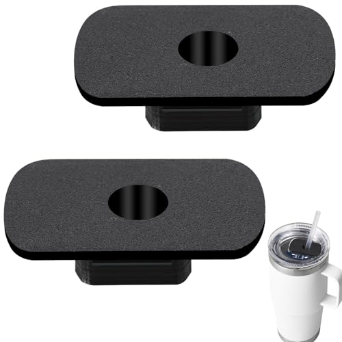 Replacement Straw Lid Attachment Compatible With Yeti Tumber Magslider/Stronghold Lid,2 Pack Straw Parts Cover for Bottle 20/30 Oz Tumbler (Black)
