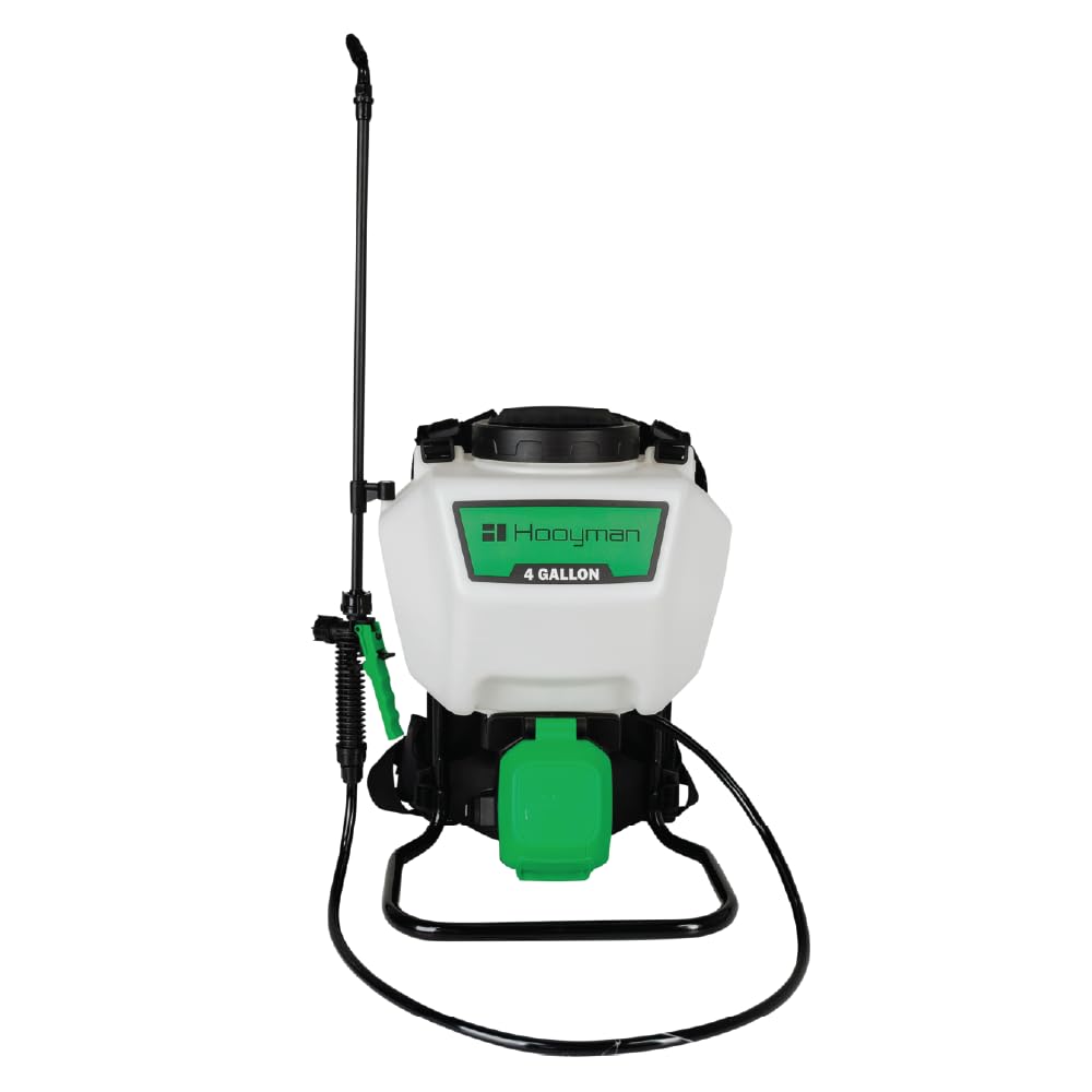 Hooyman Backpack Sprayer with 5 Spray Nozzles, 24V, 4 Gal, for Liquid Spraying, Land Management, and Lawncare