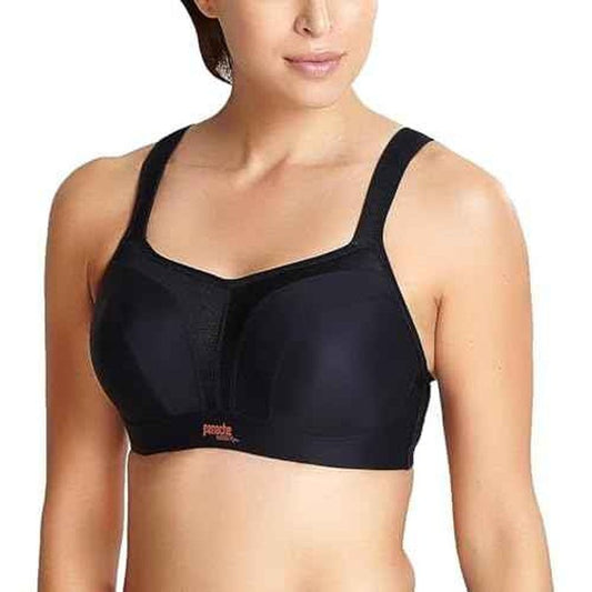 Panache Women's High Impact Underwire Sports Bra | Black 28E | Max Support, Moisture Wicking, Heavy Duty Sports Bra for Women