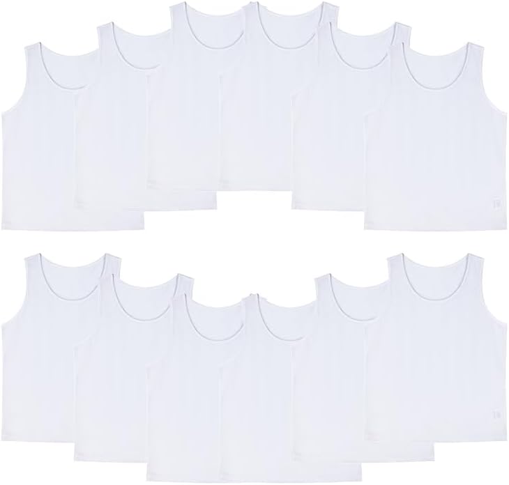 Soccer Jersey Pinnies - 12 Pack Basketball Scrimmage Vests for Kids & Adults | Team Practice Gear