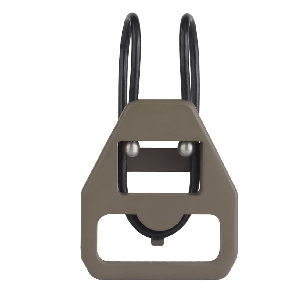 Quick Detach Sling Swivel, Aluminum QD Mount Adapter for 1-1/4" Webbing (SL16Tan)