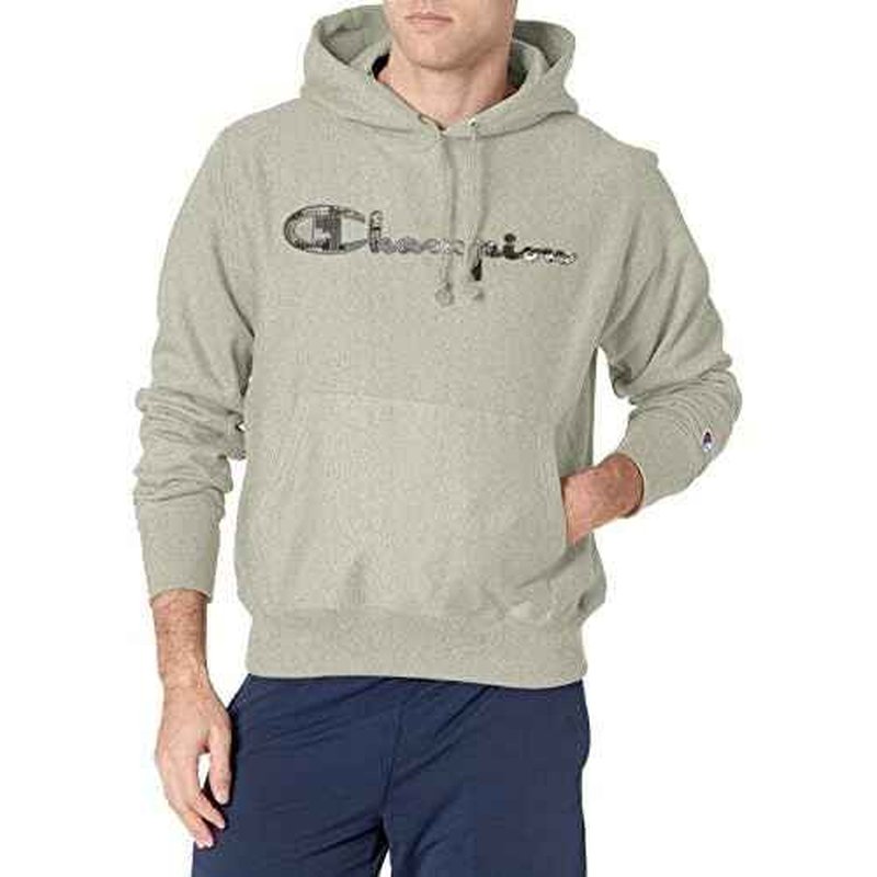 Champion Men's Reverse Weave Pullover, Tonal Script