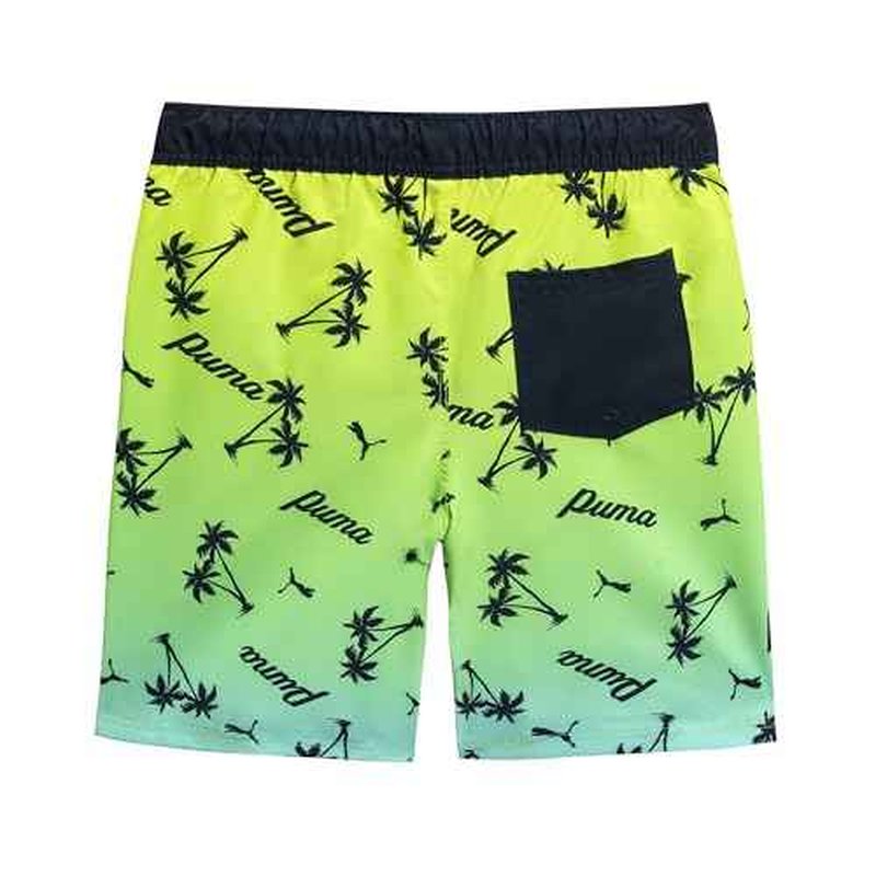 PUMA Boys' Fashion Swim Trunks, Water Repellant, Elastic Waistband with Drawcord
