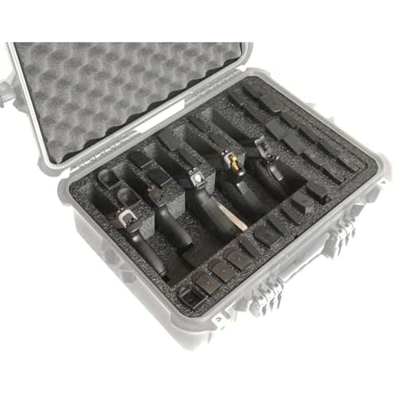 Case Club Foam Only to Fit Apache 4800 (Harbor Freight) - 5 Pistol & Accessory Foam Set