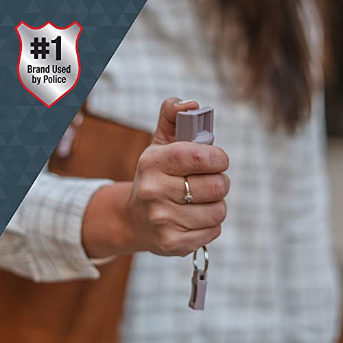 SABRE Pepper Spray, Maximum Police Strength OC Spray, Quick Release Keychain for Easy Carry and Fast Access, Finger Grip for More Accurate and Faster Aim, 0.54 fl oz, Secure and Easy to Use Safety