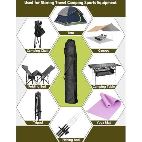 Heavy Duty 600D Oxford Folding Chair Replacement Bag fits GCI,Coleman for Camp Chairs - Large Mouth Camp Chair Storage Bag with Adjustable Shoulder Strap for Outdoor Travel Camping