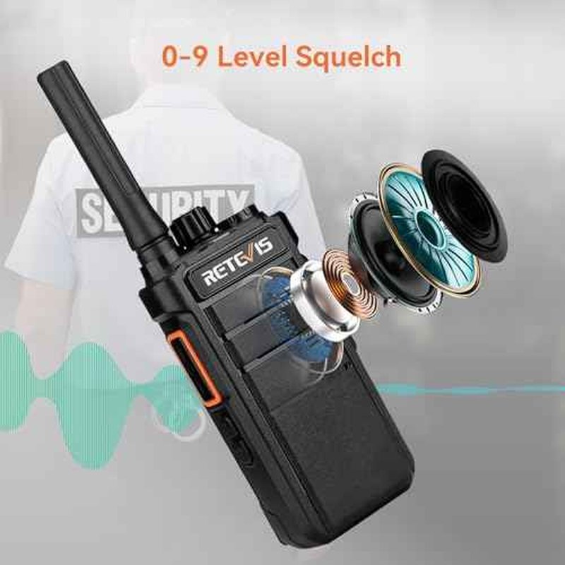 Retevis RB26 Long Range Walkie Talkies, GMRS 2 Way Radios, Rechargeable Two Way Radios, 2000mAh, Durability,Repeater Capable,Security Radio for Security Church Construction School Warehouse(5 Pack)