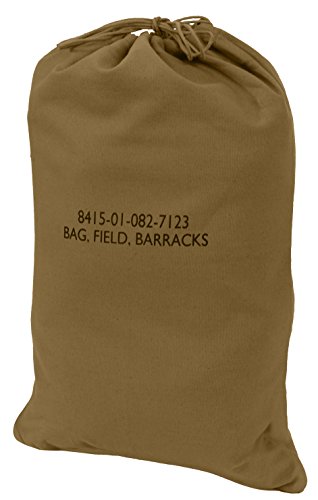 Rothco Canvas Barracks Bag – Multi-Functional Cotton Canvas Bag – Great for the Gym, Travel, Laundry, and More – Coyote Brown – 18" x 27"