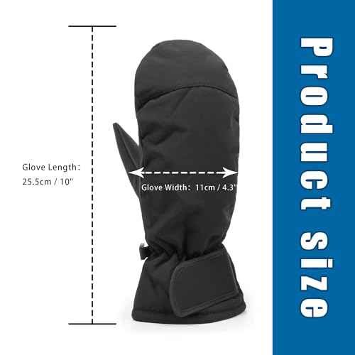 Winter-Ski-Snow-Gloves Men Women - Waterproof Adult Mittens-Gloves for Cold Weather Skiing Hiking Cycling