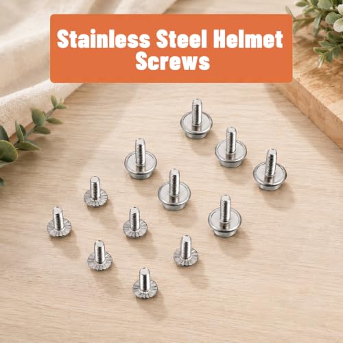 18 pcs Stainless Steel Helmet Visor Screws for Football Baseball Hockey Helmets