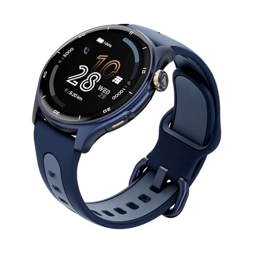 Cubitt Aura Pro Smartwatch/Fitness Tracker with 1.43" Touch AMOLED Screen, Bluetooth Call, Built in GPS, 60+ Sports, Blood Oxygen, Heart Rate, Stress/Sleep Monitor, Waterproof, Step Counter, Compass