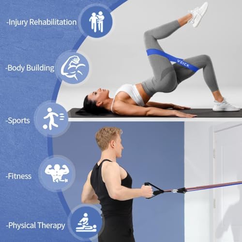 VEICK Resistance Bands, Exercise Bands, Workout Bands, Resistance Bands for Working Out with Handles for Men and Women, Exercising bands for Fitness Weights Work out at Home