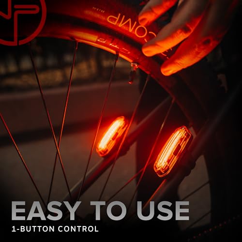 DUO-120 Rear Bike Light ? USB Rechargeable Red & White LED ? Flashing Strobe Tail Light for Bicycle Safety ? Adjustable Angle for Seat Post, Fork, or Seat Stay [New 2025]