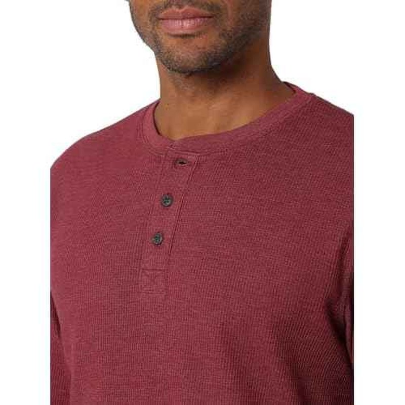 Wrangler Authentics Men's Long Sleeve Waffle Henley