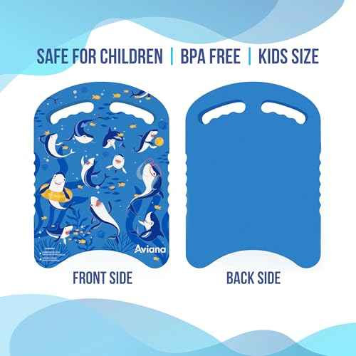 Junior Kickboard Buoy for Youth Children & Toddlers Swimming Aid & Exercise Training Board for Kids to Learn to Swim with Kick Boards in Pool BPA Free Shark