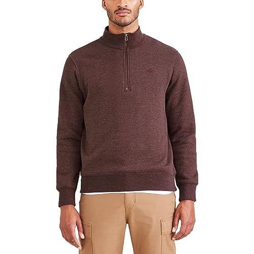 Dockers Men's Regular Fit Long Sleeve 1/4 Zip Fleece Sweatshirt
