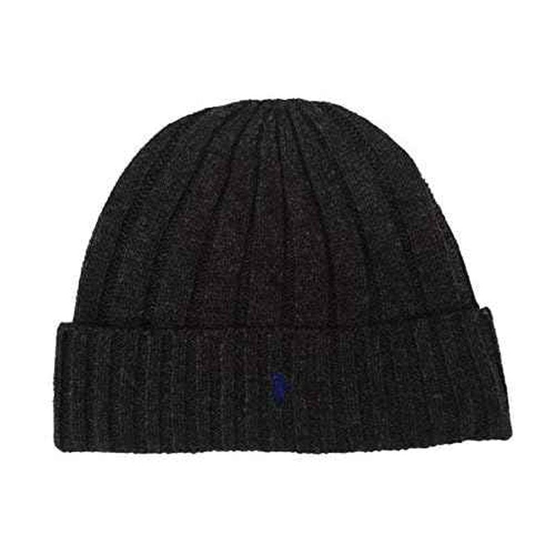 Ralph Lauren Charcoal Gray Beanie Skull Cap Hat