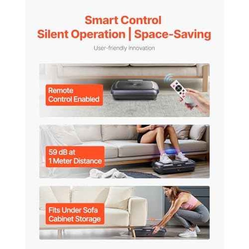 VEVOR Vibration Plate Exercise Machine, Whole Body Shaker for Lymphatic Drainage and Weight Loss, Home Workout Gym Fitness Equipment with 2 Resistance Bands, Vibrating Platform for Women Men