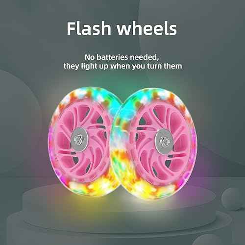 Training Wheels for Bike,Compatible for Bikes of 12/14/16/18/20 Inch,Flash Mute Wheel,1 Pair,PINK