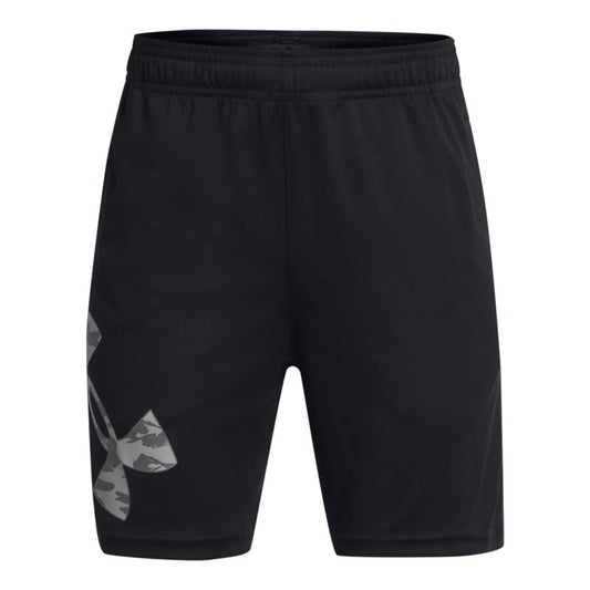 Under Armour Boys' Tech Big Logo Shorts, (002) Black / / Castlerock, Medium