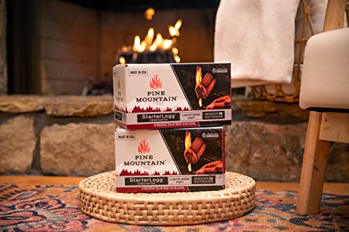 Pine Mountain StarterLogg Select-A-Size Firestarting Blocks, 24 Starts Firestarter Wood Fire Log for Campfire, Fireplace, Wood Stove, Fire Pit, Indoor & Outdoor Use, Red