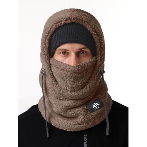 Balaclava Fleece Ski Mask for Men Women Winter Face Masks Windproof Hooded Scarf Cold Weather Hat Neck Warmer